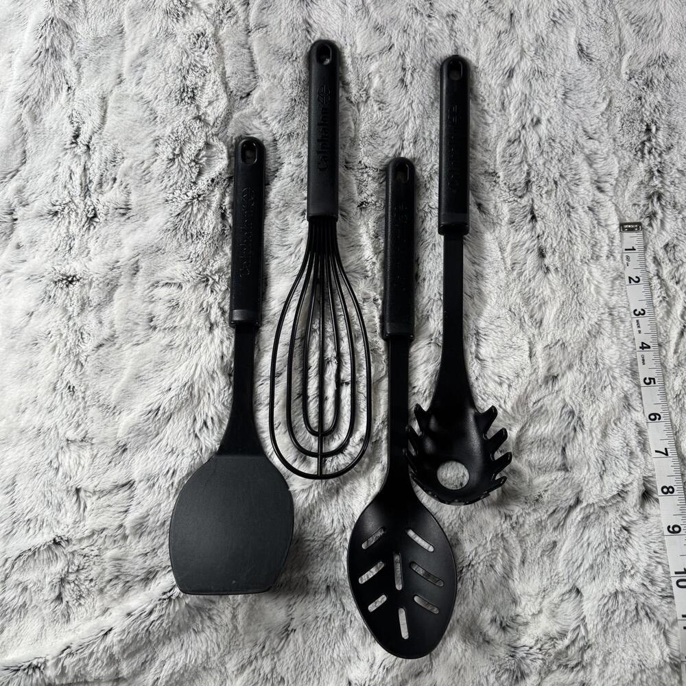 Calphalon Utensil Set Spatula Flat Whisk Skipper Slotted Spoon Spaghetti 14"